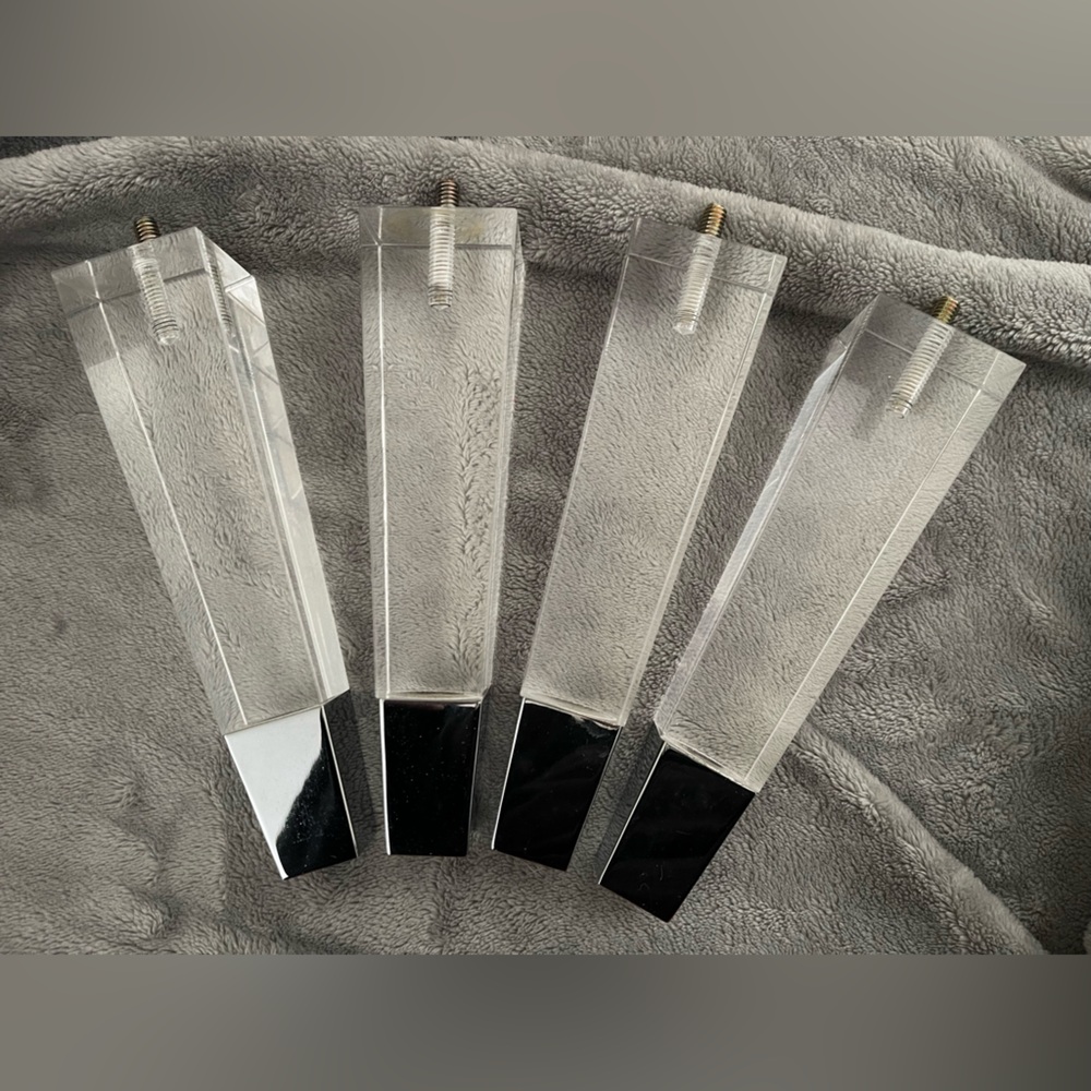 Clear Acrylic Furniture Legs - set of 4 - approx 8 in - DIY